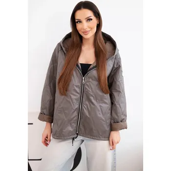 Dámská jarní prošívaná bunda s kapucí a zipem fango UNI