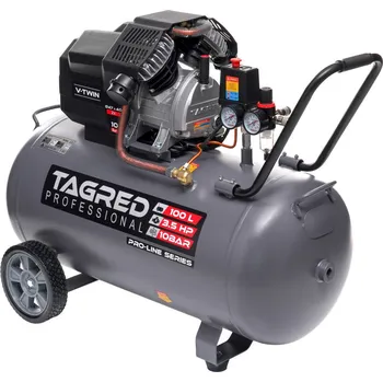 Kompresor Tagred Dvoupístový olejový kompresor 100L, 10 bar, 230V, zesílený TA366 TG-TA366