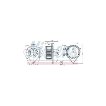 Chladič motoru Vnitřní ventilátor NISSENS 87128