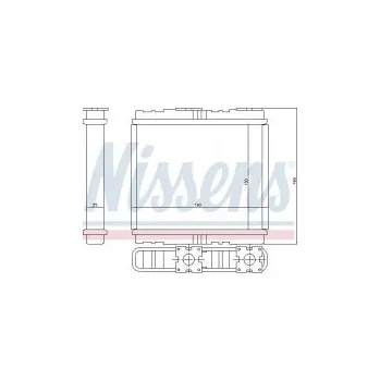 Chladič motoru Výměník tepla NISSENS 73700
