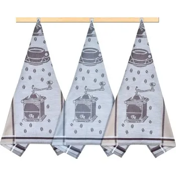 Utěrka Kuchyňské utěrky - sada 3 kusů Hnědá,Béžová,Šedá - 50x70 cm BX13952