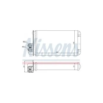 Chladič motoru Výměník tepla NISSENS 73255