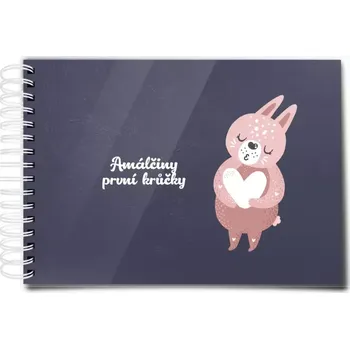 Plexi album s kroužkovou vazbou První krůčky se jménem - zajíček