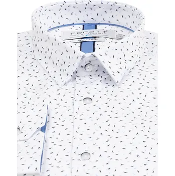 Pánská košile FERATT Pánská košile BIRDS REGULAR bílá s modrým vzorem Velikost: XXXL