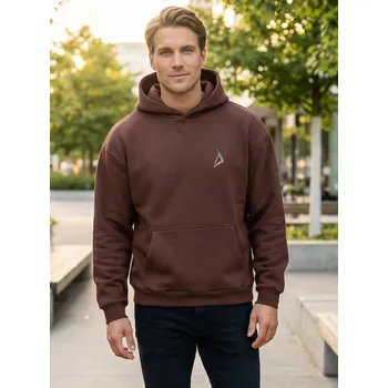 Pánská mikina Pánská mikina ALTISPORT BYB/ALM002BY284 ČOKOLÁDOVĚ HNĚDÁ 4XL