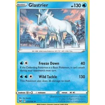 Sběratelská karetní hra Pokémon LOR 051/196 Glastrier - Lost Origin Stav: Near Mint, Verze: HOLO