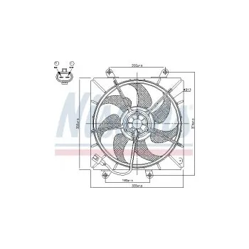 Chladič motoru Ventilátor chladiče NISSENS 85014