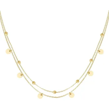 Náhrdelník ORNAMENTI Pozlacený náhrdelník balls and circles gold