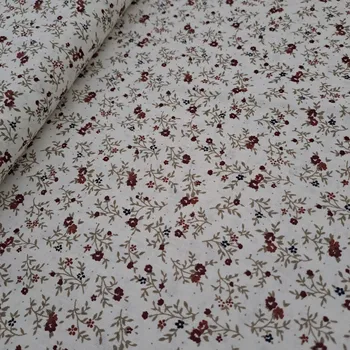 Pro útulný domov bavlněná látka DROBNÉ KYTIČKY VÍNOVÉ
