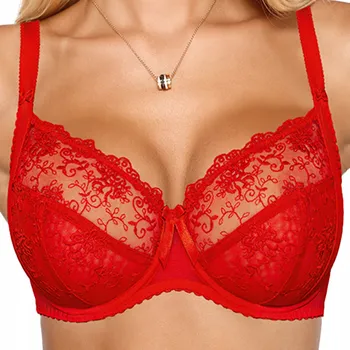 Dámské oblečení Paripari podprsenka měkká červená velikost 65G