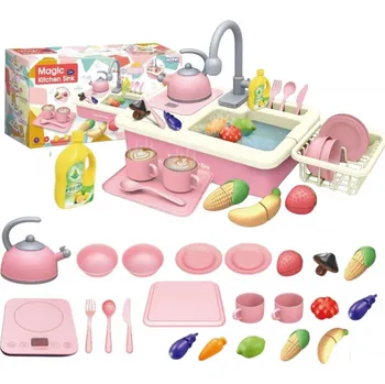 Dětská kuchyňka Kuchyň + dřez - 2v1 s vodou