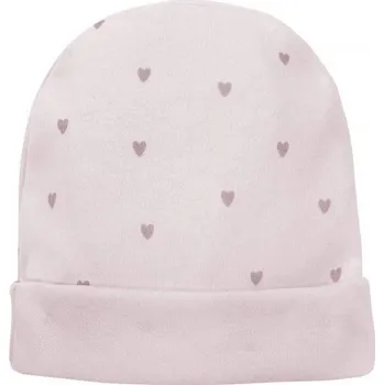Kojenecké oblečení PINOKIO Kojenecká čepička Hello RŮŽOVÁ srdíčka - 68