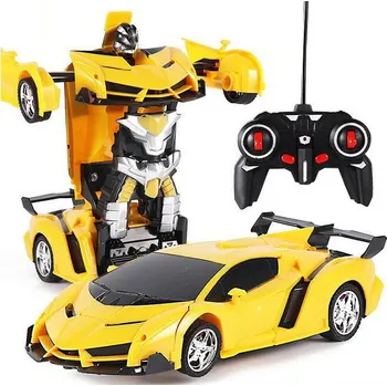 RC model auta Mamido Auto Robot Transformers 2v1 na dálkové ovládání RC žlutý