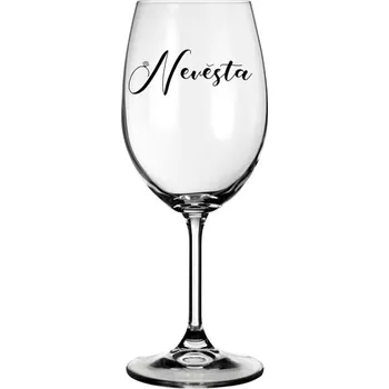 Party dekorace Sklenice na víno 0,30 l - nevěsta