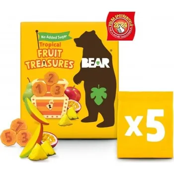 BEAR Fruit Treasures Tropical mango a marakuja 5x20 g DMT 01/2026