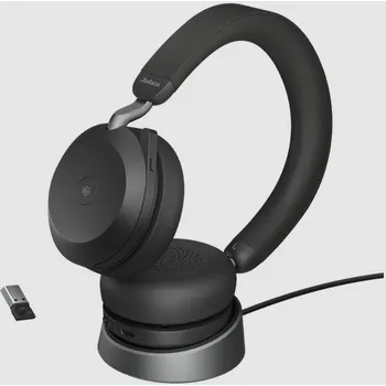 Sluchátka Jabra Evolve2 75/Stereo/ANC/USB-C/BT/Bezdrát/MS/Stand/Černá