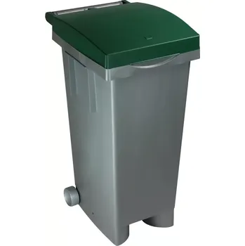 Odpadkový koš Odpadkový koš 80 l Tata color - Zelené víko