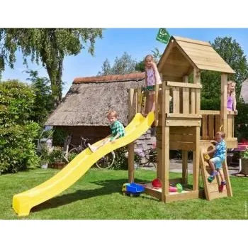 Hra na zahradu Dětské hřiště Cubby se žlutou skluzavkou