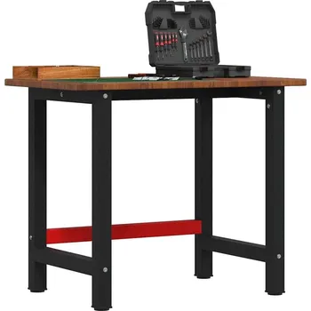 Dílenský stůl vidaXL Pracovní stůl 100x60x81,5 cm masivní dubové dřevo obdélníkový [3309659] Barva: tmavě hnědá