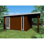 Zahradní domek Evald 400x300 s přístřeškem