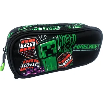 Penál GIM S.A. Školní penál etue MINECRAFT 2 kapsy 23.5 cm