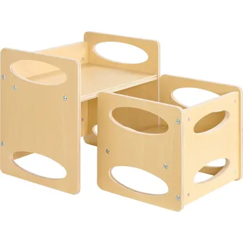 Dětský pokoj VEVOR Montessori stolek a židle ETDNZY1513216DOMUV0 přírodní