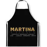 IMPAR Zástěra Ženská jména Gold, Martina