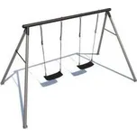 Dětská zahradní houpačka kovová CanCan Duett, stříbrná