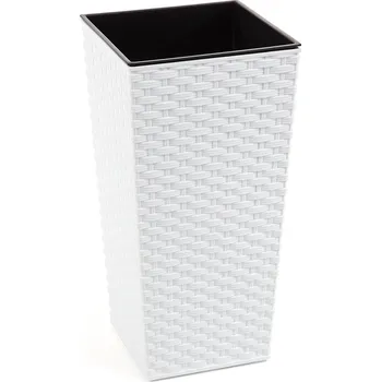 Květináč Plast Květináč béžový Lamela 19 cm x 19 x 37 cm