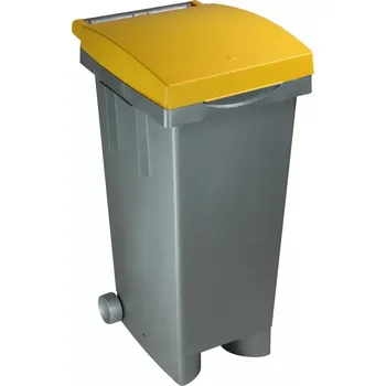 Odpadkový koš Odpadkový koš 80 l Tata color - Žluté víko