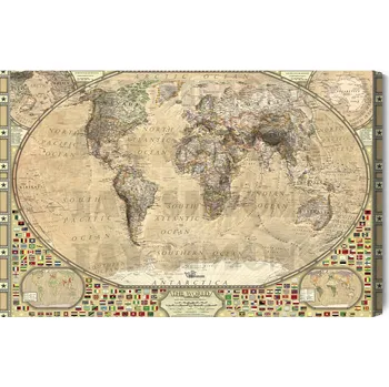 Obraz Obraz Na Plátně Mapa Světa Vintage 30x20