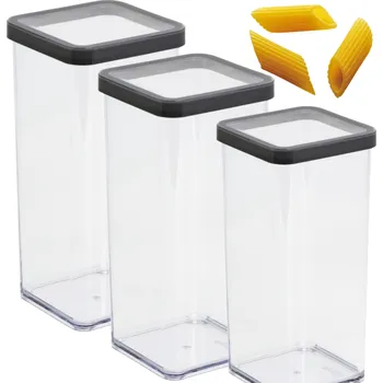 Dóza na potraviny Sada dóz Rotho Loft 1,5 l grafit 3 ks