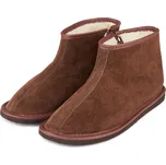 Vlnka Kotníkové kožené bačkory s Merino vlnou na zip velikost obuv dospělí 37