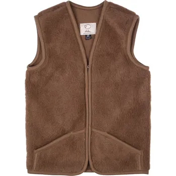 Vlnka Vlněná vesta Merino s velbloudí vlnou hnědá velikost oblečení S