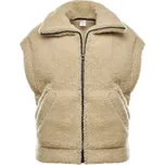 Vlnka Vlněná vesta na zip s límcem přírodní velikost oblečení L/XL