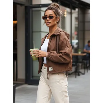 Dámská přechodová bunda ISCAR hnědá Dstreet Barva: hnědá, Velikost: L