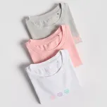 Reserved - Bavlněné tričko s potiskem 3 ks - vícebarevná - 414HU-MLC - 414HU-MLC-152