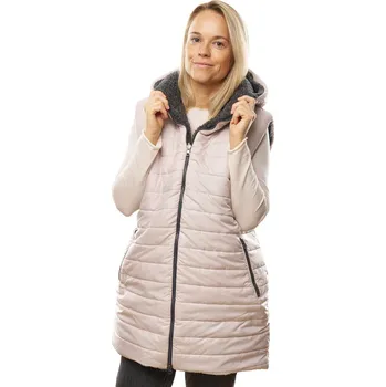 Vlnka Vlněná nepromokavá vesta s kapucí béžová velikost oblečení 3XL