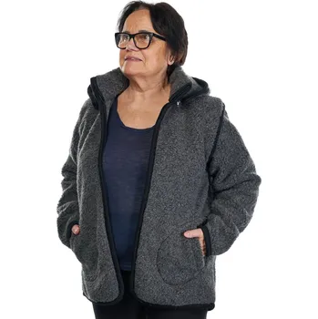Dámská mikina Vlnka Vlněná mikina Merino 2v1 šedá velikost oblečení 4XL