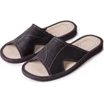 Vlnka Pánské letní kožené pantofle bez špice tmavě hnědá velikost obuv dospělí 43