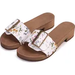 Vlnka Dámské nízké dřeváky květ bílá velikost obuv dospělí 38