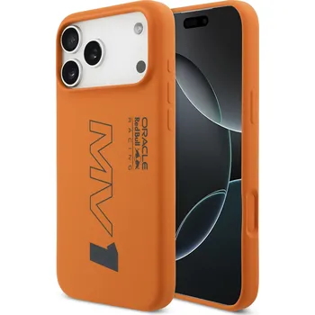 Pouzdro na mobilní telefon Pouzdro Red Bull Silicon MV1 MagSafe iPhone 17 Pro MAX oranžové