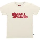 Fjällräven Logo T-shirt Kids Chalk White béžová 134