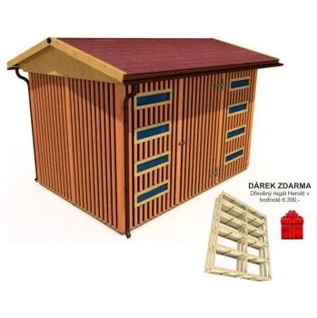 Zahradní domek Zahradní domek A3322 s 3D stěnami 327x221 - 6,3 m2