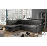 Rohová sedačka NEJBY WILUNA se záhlavníkem, levá, voděodolná látka Monolith 92, šedá +možnost VÝNOSU + vyzvednutí ZDARMA