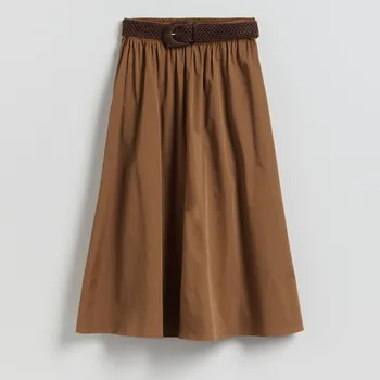 Dámská sukně Reserved - Bavlněná sukně s&nbsp;páskem - béžová - 135GL-08X - 135GL-08X-XXL