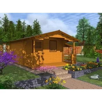 Zahradní stavba Zahradní domek Luka 350x350 Ekonomik s přístřeškem