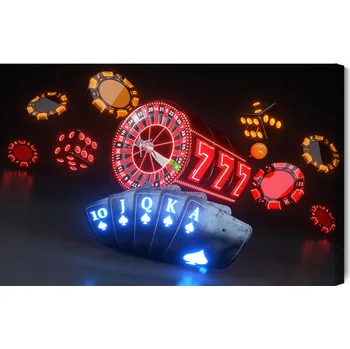 Obraz Obraz Na Plátně Koncept Neonového Kasina 90x60