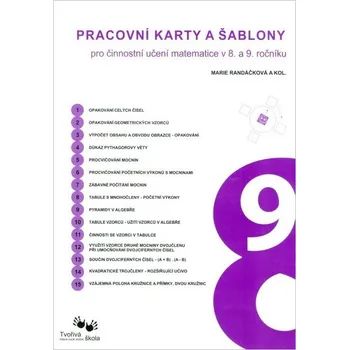 Matematika Pracovní karty a šablony pro činnostní učení matematice 8. - 9. ročníku Tvořivá