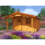 Zahradní domek Laura 300x300 Ekonomik, čelní přesah střechy 170 cm